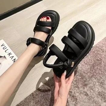 Ženske sandale s debelim potplatima u rimskom stilu; novo ljeto 2023 godine; Sandale Matsuke na debelim potplatima; svakodnevne tenisice za ženske sandale;