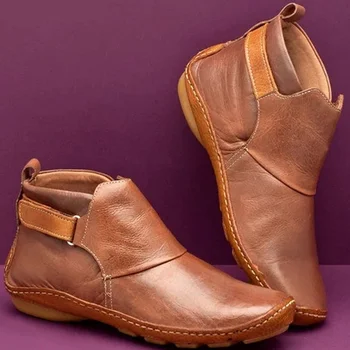 Ženske čizme 2023, jesenje čizme, Svakodnevne ženske kožne cipele na ravne cipele, ženske cipele veličine, Ženske cipele